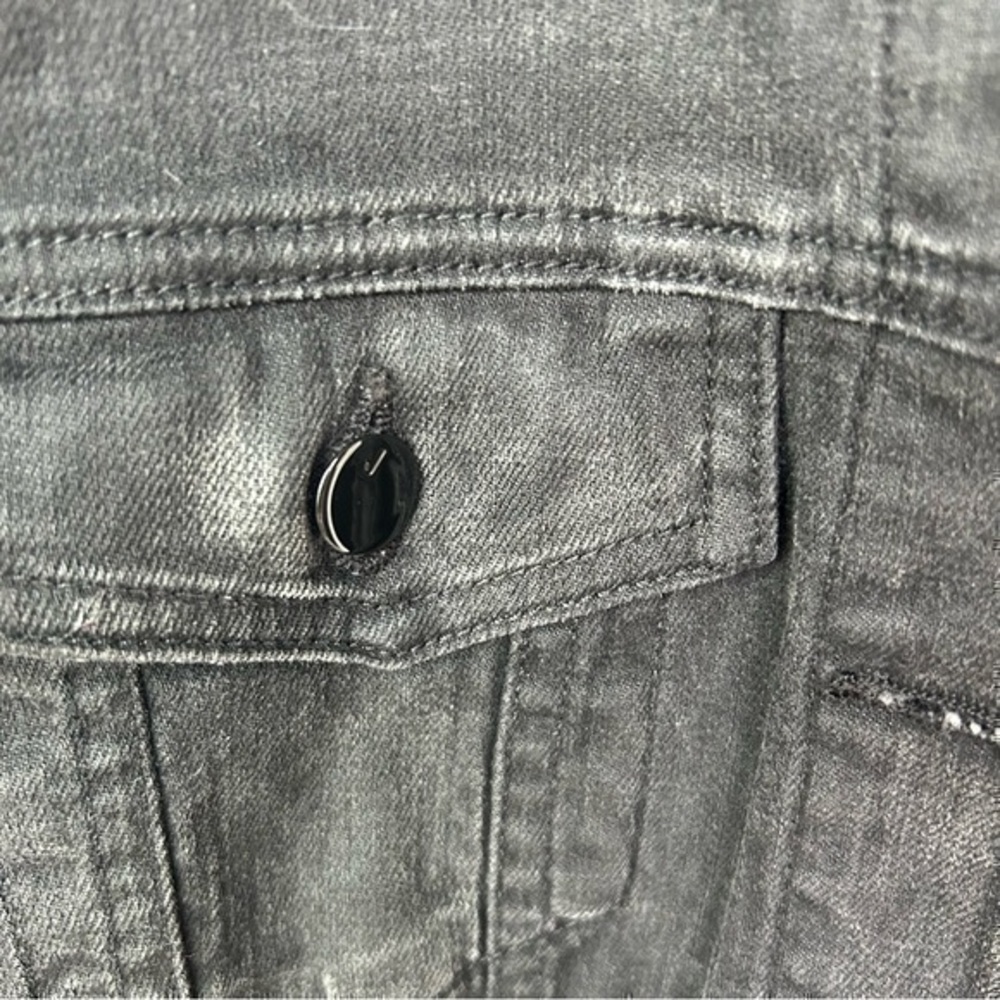 💋J Brand black charcoal denim jean jacket 🧥 XS worn 2x - Picture 7 of 9